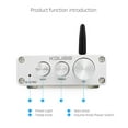 thumbnail image 3 of KGUSS BL50 PRO Bluetooth 5.0 Amplifier TPA3116D2 Stereo Audio Receiver Mini Hi-Fi Class D Integrated Amp 2.0 CH for Home Speakers 50W x 2 with Bass and Treble Control (with Power Supply, Sliver), 3 of 9