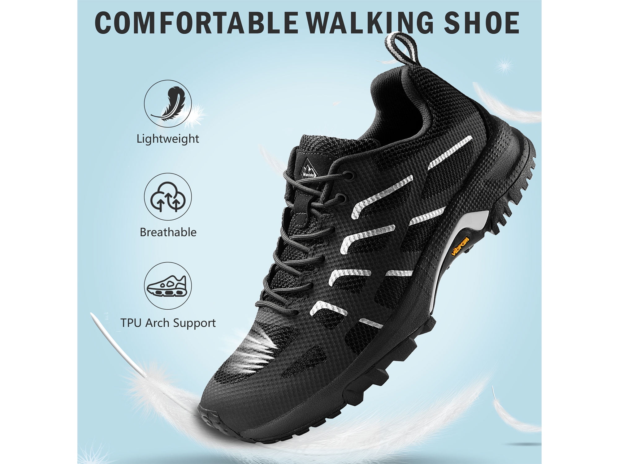 Men's Light Running Shoes Outdoor Jogging Walking Sneakers Comfy Trekking Shoes 