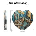 thumbnail image 3 of Easygdp Whimsical Cats Night Cafe Travel Makeup Mirror, 2X Magnifying Mirror 2-Sided Travel Essential Mirror, Magnetic Portable Mirror-Heart Shape, 3 of 9