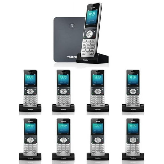 Yealink IP Phone W76P Bundle of W70B Base and W56H handset   8-Unit W56H Handset (8 x W56H)