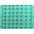 thumbnail image 1 of Ahgly Company Machine Washable Indoor Rectangle Abstract Turquoise Blue Modern Area Rugs, 8' x 12', 1 of 4