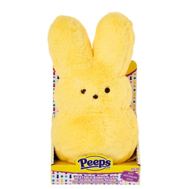 Peeps Easter Peep Bunny Heatable Yellow Plush New with Tag