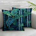 thumbnail image 3 of Acheng Palm Leaves with Lush Branches and Leaves Tropical Jungle Palm Leaves Plush Pillowcase White, 3 of 5