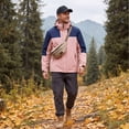 thumbnail image 4 of Dresfit Rain Jacket Mens with Hood Windproof Zip Up Windbreaker Jacket 2026 Summer Long Sleeve Hooded Hiking Outwear Loose Fit Waterproof Raincoat L, 4 of 7