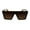 Tortoise Brown, variant on Flat Top Horn Rim Squared Mens Gangster Sunglasses Clear Black