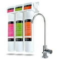 thumbnail image 1 of Brondell H2O+ Coral UC300 Sistema de filtración de agua debajo del mostrador de tres etapas - Purificador de agua con grifo cromado de diseño - Filtro de cambio rápido, certificado WQA Gold Seal, 1 of 5