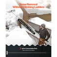 thumbnail image 4 of KFFKFF Snow Roof Rake, 26 in Aluminum Blade, 7.5-20 ft Adjustable Roof Snow Scraper with Wheels, Anti-Slip Handle for Snow, Leaves, and Debris Removal, 4 of 9