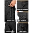 thumbnail image 4 of liyiyiyia Fleece Lined Pants for Men Ripstop Cargo Work Hiking Ski Pants Winter Outdoor Insulated Trousers, 4 of 7