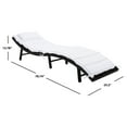 thumbnail image 4 of SAFAVIEH Colley Wicker Outdoor Chaise Sun Lounger, Black, 4 of 15
