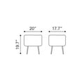 thumbnail image 3 of Taburete Kessa Muebles Fuzz - blanco 100192, 3 of 3