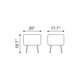thumbnail image 3 of Taburete Kessa Muebles Fuzz - blanco 100192, 3 of 3
