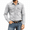 Gray, variant on Dpjklzsn Men's Button-Up Shirt, Long Sleeve Collared Shirt with Flap Chest Pockets for Casual Denim Outfits