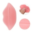 thumbnail image 3 of Unique Bargains 1 Pc Portable Silicone Facial Cleansing Brush Lip Shape 3.35"x1.77"x0.91" Pink, 3 of 7