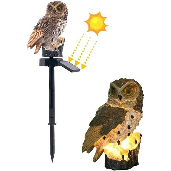 Owl Solar LED Lights, Garden Solar Lights Outdoor Decorative Garden Waterproof Decorative with Stake Scare Birds Away