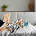 thumbnail image 3 of Sports Soft Flannel Fleece Throw Blanket, Heart with Sports Swimming Skating Muscle Lifestyle Healthy Living, Cozy Plush for Indoor and Outdoor Use, 60" x 80", Multicolor, by Ambesonne, 3 of 5