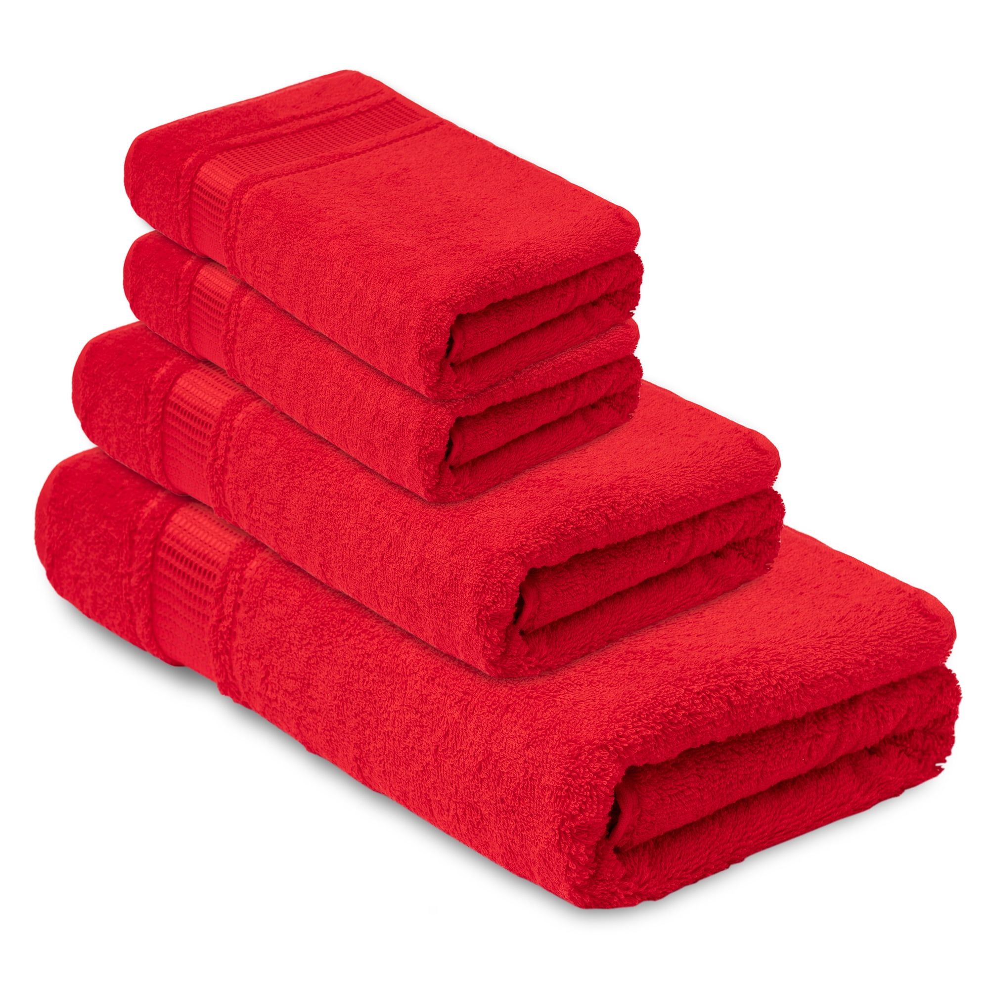 Melissa Linen, 4Piece Bath Towel Set for Bathroom, (Bath Towel, Hand