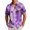 Purple, variant on Button Down Shirt Men Short Sleeve with Tropical Print Breathable Casual Summer Outdoor Purple Shirt XXL