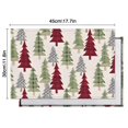 thumbnail image 5 of Multicolor Christmas Tree Pattern Summer Placemats Table Placemats Set Of 6-Linen Kitchen Washable Placemats Table Mats 11.8"x17.7" Non-Slip Heat Resistant, 5 of 5