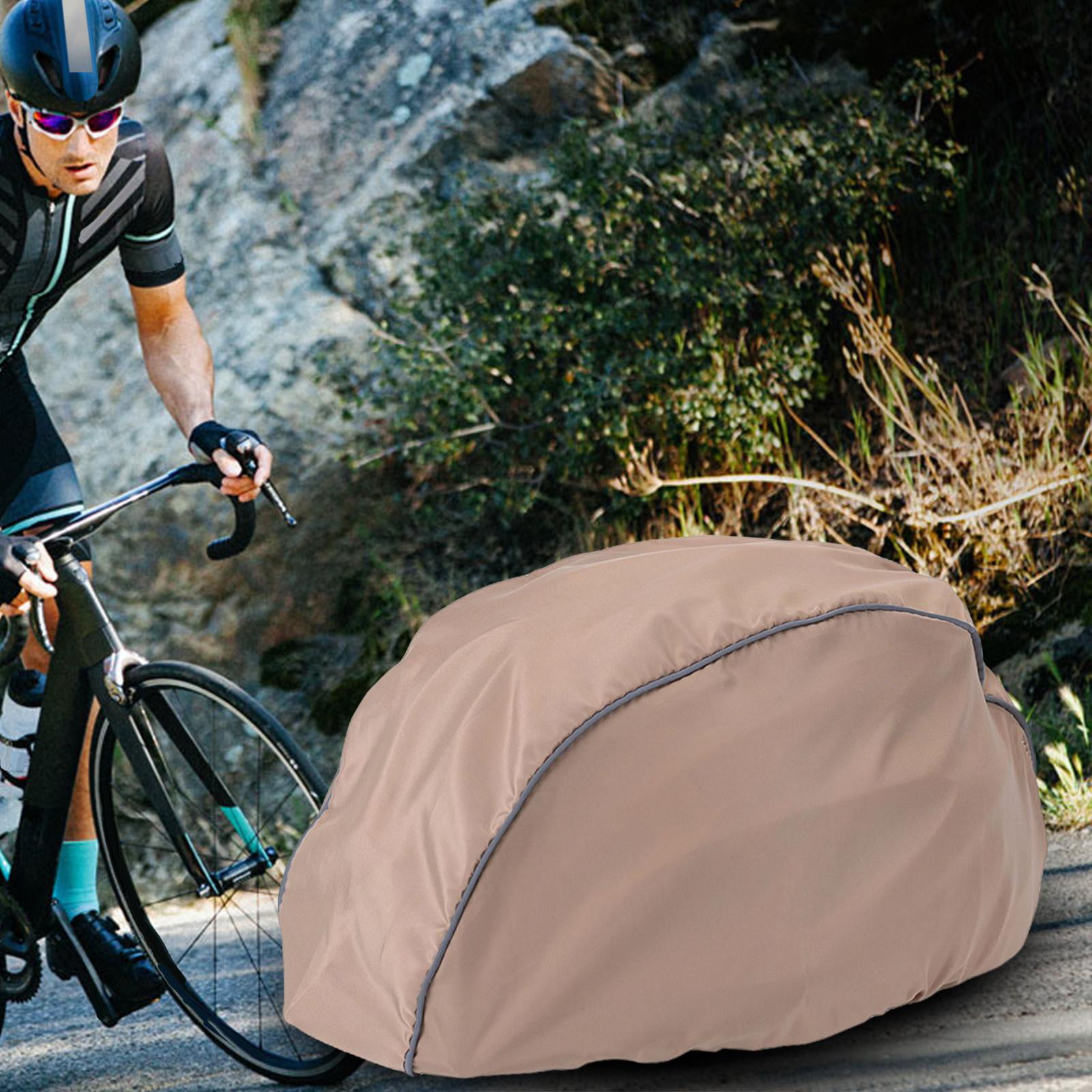 Cycling Helmet Cover Waterproof Silicone Bike Bicycle Rain Case Road New A4T6 