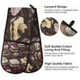 thumbnail image 2 of Yayeee Double Oven Mitt Kitchen Heat Resistant Baking 35" x7" Quilted Glove, Black Chocolate Cakes, 2 of 6