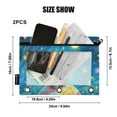 thumbnail image 3 of Elephant on Earth 2 Pack Pencil Pouch for 3 Ring Binder Smooth Zipper Folders with Pockets Clear Window Pencil Case, 3 of 6