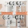 4FT Sliding Barn Door Hardware Kit, Stainless Steel Heavy Duty Sturdy