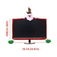 thumbnail image 3 of Cagogo under $5 Christmas Monitor Cover, Christmas Computer Monitor Cover,Elastic TV Monitor Border Decor,Santa Snowman Reindeer Pattern,Festive Office Computer Decoration,Seasonal Laptop Decor Cover, 3 of 7