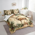 thumbnail image 3 of Homewish Brown Deer Twin Bedding Sets 7-Piece for Teens,Jungle Wildlife Bedding Comforter Set Microfiber,Tree Leaves Breathable Sheet Sets,Luxury Bedroom Decor,Reversible, 3 of 8