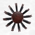thumbnail image 3 of Unique Bargains Nylon Bristle Round Curling Hair Ruled Comb with Wood Handle for Hair Drying Styling Brown M Size 12 Row, 3 of 7