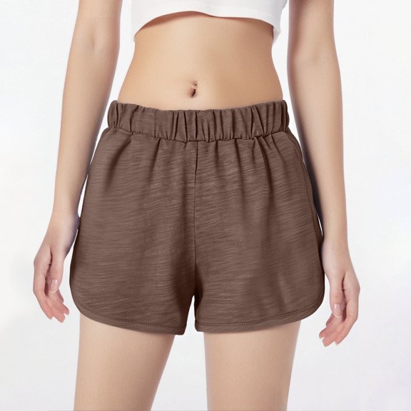 Juslio Girls Shorts Kids Casual Elastic Waist Linen Shorts Breathable Loose Shorts Sizes 2