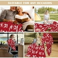 thumbnail image 7 of Christmas Snowflakes Hohoho Throw Blanket Soft Warm Cozy Lightweight Flannel Blanket for Bedding Sofa Travel 50"X60", 7 of 7