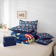 thumbnail image 5 of Feelyou Kawaii Movie Popcorn Bedding Comforter Set 7-Piece, Yummy Food King Bedding Sets, Teens Boys Girls Kids Reversible Bed Sheets, Ultra Soft Home Decor, 5 of 7