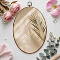 thumbnail image 7 of Canvas Wall Art Minimalist Palm Leaf Poster Natural Lighting Aesthetic Oval Framed Canvas Prints Vintage Wall Hanging Decor for Home Decorations 8.6"x11.4", 7 of 7