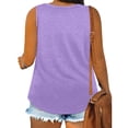 thumbnail image 4 of Posijego Plus Szie Tank Tops for Women V Neck Undershirts Loose Causal Summer Sleeveless Basic Tees Tunic Tops for Women, 4 of 8