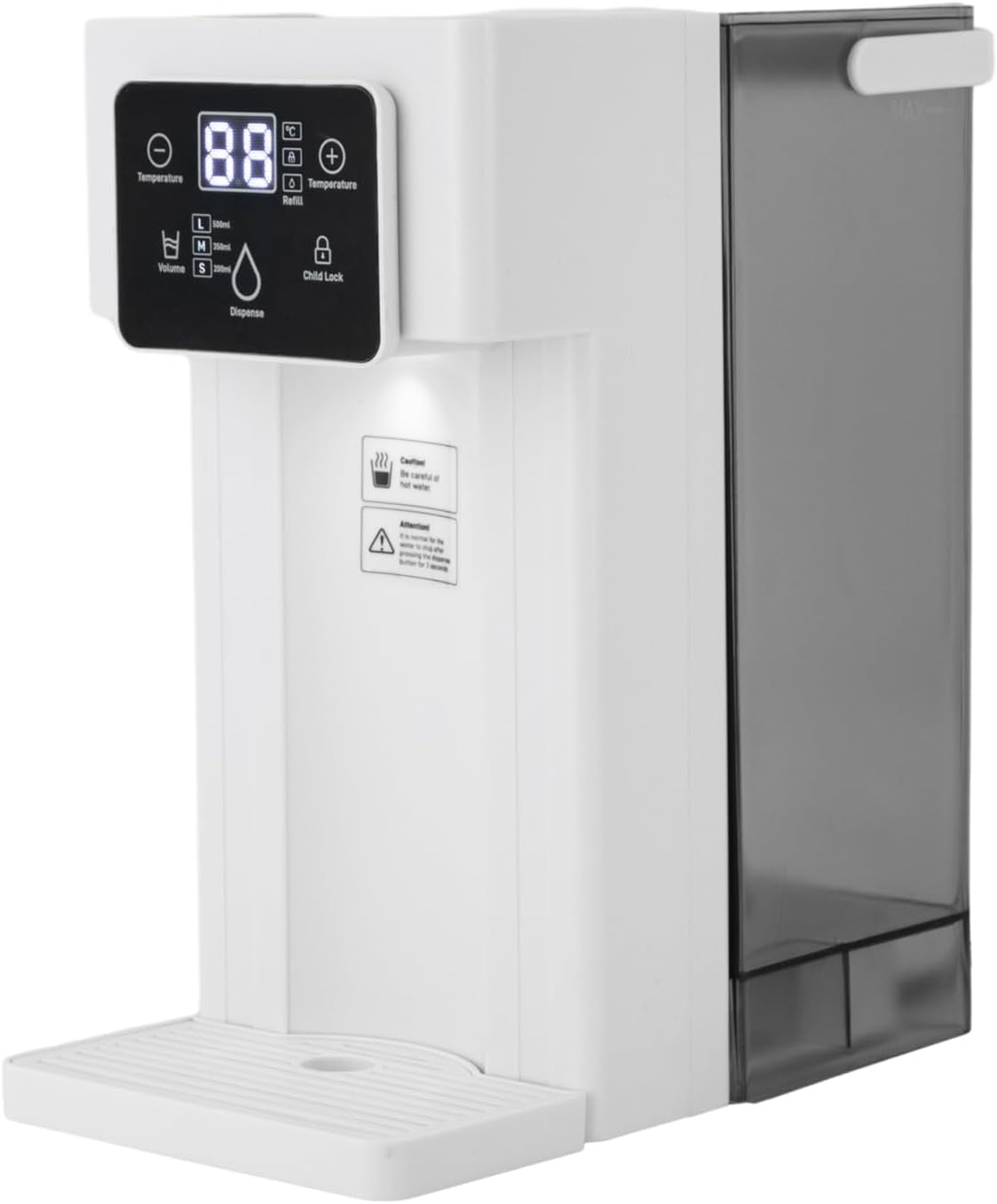 Instant Hot Water Dispenser 3L Electric Kettle with Adjustable Temp 3 Quantitative Water Output Smart Touch Screen for Fasting Boil Hot Water Kettle for Office