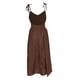 thumbnail image 5 of Vestido de moda liso sin espalda con cuello en V y cintura alta para mujer, poliéster spandex, estilo sexy y elegante, tallas S-XXXL, 5 of 6