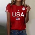 thumbnail image 2 of MEICHEN 250th Anniversary USA Shirt Short Sleeve Round Neck T Shirt Fashion Casual Blouse Top Summer Clothing, 2 of 4
