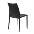 thumbnail image 3 of Brika Home Leather Stackable Dining Side Chair in Black, 3 of 3