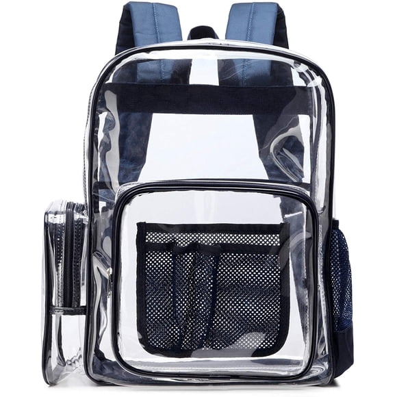 Mochila transparente Packism resistente para adultos con correas reforzadas para la escuela