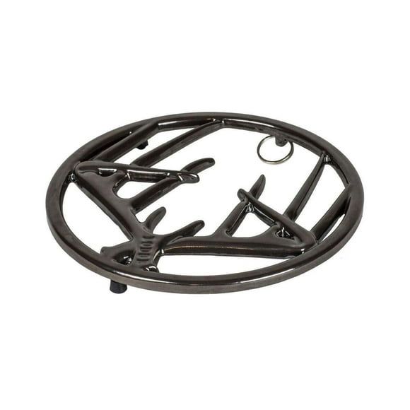 Lodge Enamel 8" Antler Trivet, Midnight Chrome