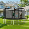 thumbnail image 5 of XMIKA Trampolines with Basketball Hoop, 15FT Trampoline for Kids and Adults, Outdoor Trampoline with Safety Enclosure Net, Lights, Sprinkler, 1500LBS Heavy Duty Recreational Backyard Trampoline, 5 of 8