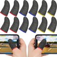 thumbnail image 1 of 30 Pieces Finger Sleeves for Gaming Mobile Game Controllers Finger Thumb Sleeves Set, Anti-Sweat Breathable Seamless Touchscreen Finger Covers Silver, 1 of 4