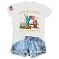 thumbnail image 4 of USA Merchandise 250th Anniversary – Women's 250 Years of Freedom Shirt, 1776-2026 American Independence Top, Cute Patriotic Tee for Gifts & Parties(White,XXL), 4 of 4