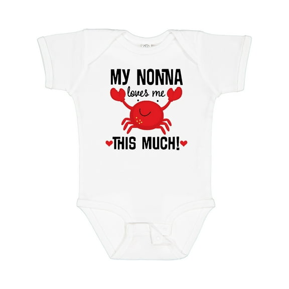 Inktastic Nonna Loves Me Grandson Boys or Girls Baby Bodysuit