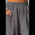 thumbnail image 4 of Pantalones de Verano para Mujer, para Vacaciones en la Playa, Cintura Alta, Pierna , Estampados, Holgados, Informales, Estilo Palazzo. Gris XL, 4 of 7