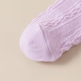 thumbnail image 4 of Krdevn Girls Knee High Stockings Ribbed Knit Bow Detail Grip Comfortable Everyday Thigh Socks for School and Play,One Size, 4 of 5