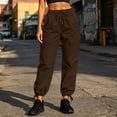 thumbnail image 2 of GUACER Women's Cargo Joggers Elastic Waist Drawstring Utility Pants with Pockets Trousers, 2 of 6