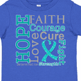 thumbnail image 4 of Inktastic Ovarian Cancer Hope Faith Motto Boys or Girls Toddler T-Shirt, 4 of 5