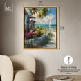 thumbnail image 4 of Local Beach House Colorful Coastal Wall Art Canvas Wall Art by Art Remedy, Gold Floater Frame, 31.5" x 37.5", 4 of 6
