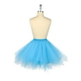 thumbnail image 3 of WHLBF Women's Large Size Retro Slip High Quality Bubble Yarn Ballet Skirt Dance Half Skirt Blue XL(XL), 3 of 6